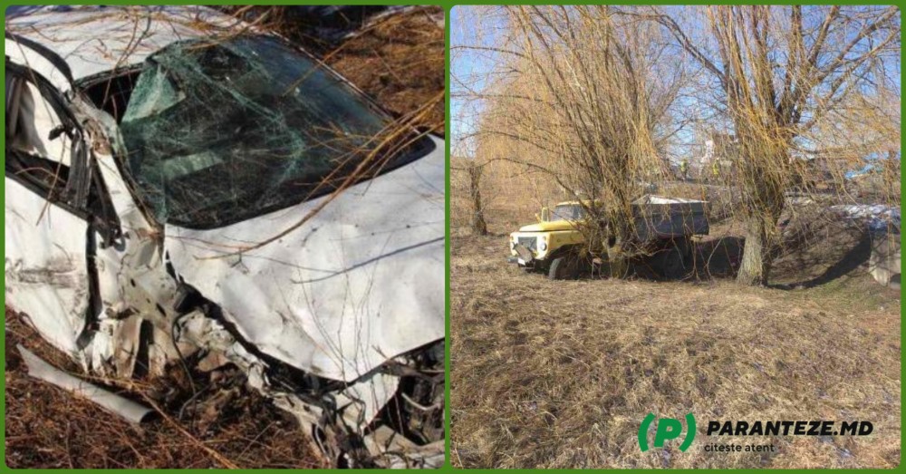 Accident FATAL la Ștefan Vodă. Un polițist a ajuns la spital iar pasagerul său a decedat pe loc